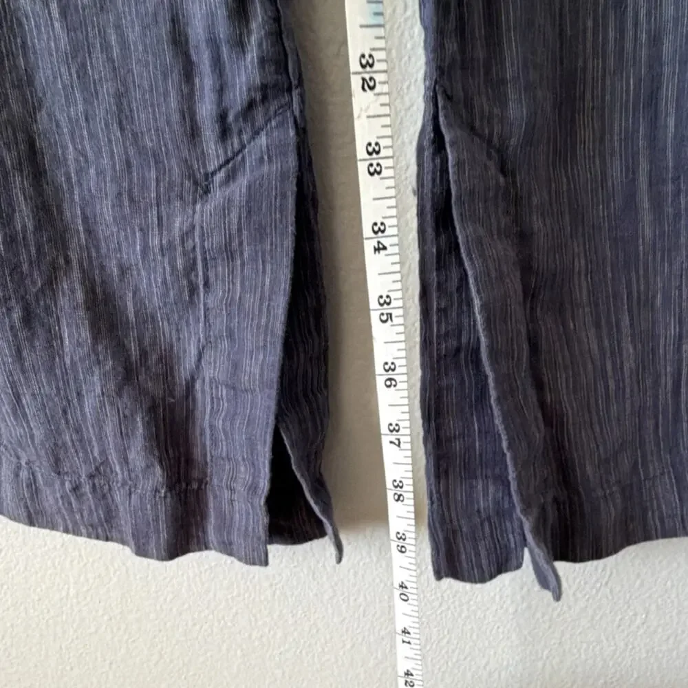 Athleta Retreat Women's High Rise Pants Wide Leg Size M Blue Raining Violet - Picture 8 of 8
